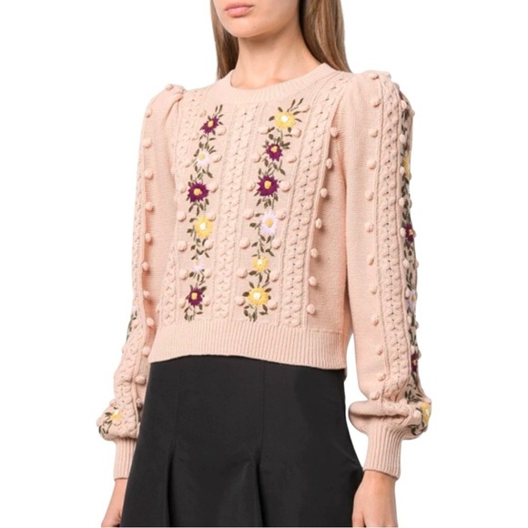 Alice + Olivia Embroidered Sweater XL - Picture 1 of 12